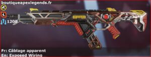 Skin Légendaire Câblage apparent en français ou Exposed Wiring en anglais pour l'arme R-301 du jeu vidéo apex legends