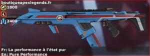 Skin Légendaire La performance à l'état pur en français ou Pure Performance en anglais pour l'arme R-301 du jeu vidéo apex legends