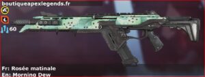 Skin Rare Rosée matinale en français ou Morning Dew en anglais pour l'arme R-301 du jeu vidéo apex legends