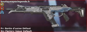 Skin Rare Sortie d'usine Défaut en français ou Factory Issue Default en anglais pour l'arme R-301 du jeu vidéo apex legends