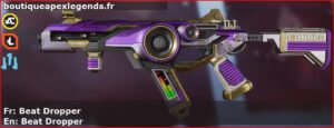 Skin Légendaire Beat Dropper en français ou Beat Dropper en anglais pour l'arme R-99 du jeu vidéo apex legends