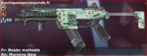 Skin Rare Rosée matinale en français ou Morning Dew en anglais pour l'arme R-99 du jeu vidéo apex legends