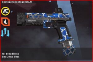 Skin Rare Bleu foncé en français ou Deep Blue en anglais pour l'arme RE-45 du jeu vidéo apex legends