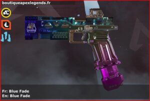 Skin Épique Blue Fade en français ou Blue Fade en anglais pour l'arme RE-45 du jeu vidéo apex legends