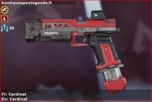 Skin Commun Cardinal en français ou Cardinal en anglais pour l'arme RE-45 du jeu vidéo apex legends