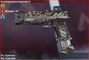 Skin Rare Cyanure en français ou Cyanide en anglais pour l'arme RE-45 du jeu vidéo apex legends