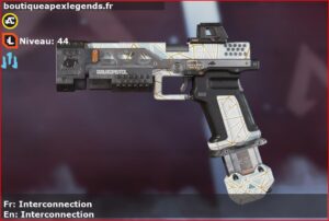 Skin Rare Interconnection en français ou Interconnection en anglais pour l'arme RE-45 du jeu vidéo apex legends