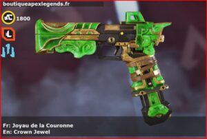 Skin Légendaire Joyau de la Couronne en français ou Crown Jewel en anglais pour l'arme RE-45 du jeu vidéo apex legends