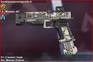 Skin Rare L'avenir tissé en français ou Woven Future en anglais pour l'arme RE-45 du jeu vidéo apex legends