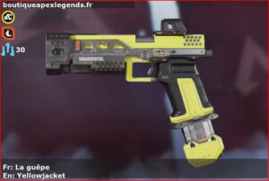 Skin Commun La guêpe en français ou Yellowjacket en anglais pour l'arme RE-45 du jeu vidéo apex legends