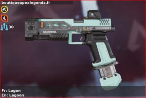 Skin Commun Lagon en français ou Lagoon en anglais pour l'arme RE-45 du jeu vidéo apex legends