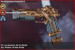 Skin Légendaire Le pouvoir de la fierté en français ou Power of the Pride en anglais pour l'arme RE-45 du jeu vidéo apex legends