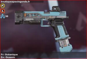 Skin Commun Océanique en français ou Oceanic en anglais pour l'arme RE-45 du jeu vidéo apex legends