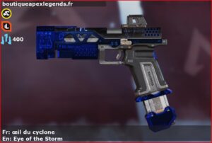 Skin Épique œil du cyclone en français ou Eye of the Storm en anglais pour l'arme RE-45 du jeu vidéo apex legends