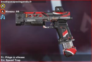 Skin Rare Piège à vitesse en français ou Speed Trap en anglais pour l'arme RE-45 du jeu vidéo apex legends