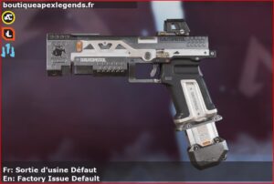 Skin Rare Sortie d'usine Défaut en français ou Factory Issue Default en anglais pour l'arme RE-45 du jeu vidéo apex legends