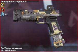 Skin Rare Terres sauvages en français ou Wildlands en anglais pour l'arme RE-45 du jeu vidéo apex legends