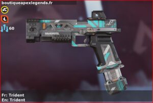 Skin Rare Trident en français ou Trident en anglais pour l'arme RE-45 du jeu vidéo apex legends