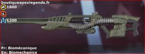 Skin Légendaire Biomécanique en français ou Biomechanics en anglais pour l'arme Sentinel du jeu vidéo apex legends