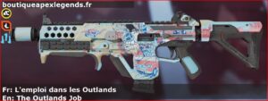 Skin Rare L'emploi dans les Outlands en français ou The Outlands Job en anglais pour l'arme Volt du jeu vidéo apex legends