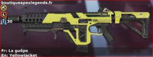 Skin Commun La guêpe en français ou Yellowjacket en anglais pour l'arme Volt du jeu vidéo apex legends