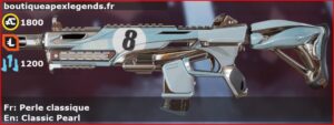 Skin Légendaire Perle classique en français ou Classic Pearl en anglais pour l'arme Volt du jeu vidéo apex legends