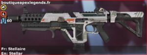 Skin Rare Stellaire en français ou Stellar en anglais pour l'arme Volt du jeu vidéo apex legends