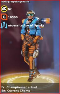 skin pour wattson: Championnat actuel en français ou Current Champ en anglais , du jeu apex legends