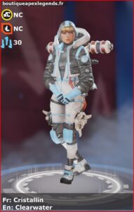 skin pour wattson: Cristallin en français ou Clearwater en anglais , du jeu apex legends