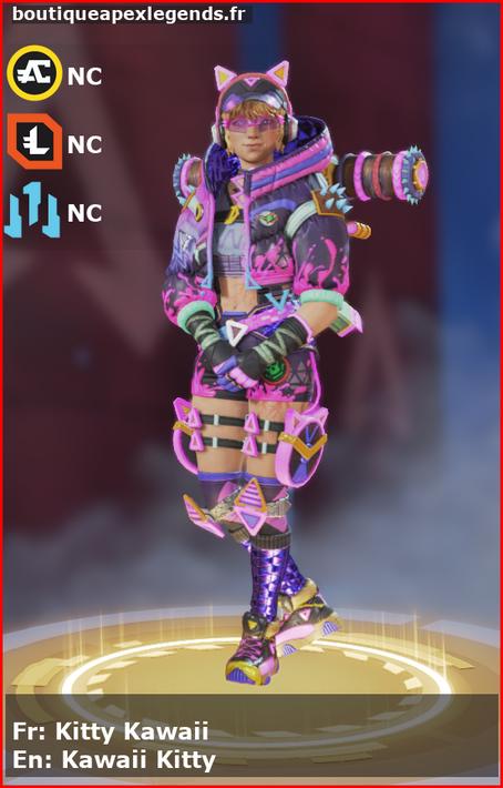 skin pour wattson: Kitty Kawaii en français ou Kawaii Kitty en anglais , du jeu apex legends