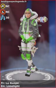 skin pour wattson: La Guepe en français ou Limelight en anglais , du jeu apex legends