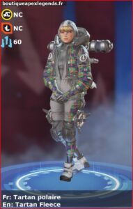 skin pour wattson: Tartan polaire en français ou Tartan Fleece en anglais , du jeu apex legends