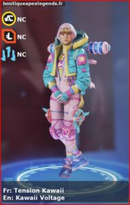 skin pour wattson: Tension Kawaii en français ou Kawaii Voltage en anglais , du jeu apex legends