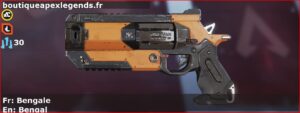 Skin Commun Bengale en français ou Bengal en anglais pour l'arme Wingman du jeu vidéo apex legends