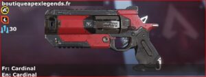 Skin Commun Cardinal en français ou Cardinal en anglais pour l'arme Wingman du jeu vidéo apex legends