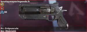 Skin Commun Crépuscule en français ou Midnight en anglais pour l'arme Wingman du jeu vidéo apex legends