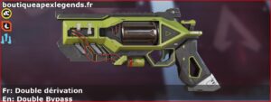 Skin Légendaire Double dérivation en français ou Double Bypass en anglais pour l'arme Wingman du jeu vidéo apex legends