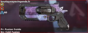 Skin Rare Fusion froide en français ou Cold Fusion en anglais pour l'arme Wingman du jeu vidéo apex legends