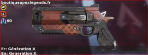 Skin Rare Génération X en français ou Generation X en anglais pour l'arme Wingman du jeu vidéo apex legends