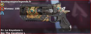 Skin Rare Le Keystone L en français ou The Keystone L en anglais pour l'arme Wingman du jeu vidéo apex legends