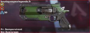 Skin Commun Sempervirent en français ou Evergreen en anglais pour l'arme Wingman du jeu vidéo apex legends