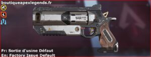 Skin Rare Sortie d'usine Défaut en français ou Factory Issue Default en anglais pour l'arme Wingman du jeu vidéo apex legends