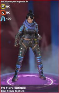 skin pour wraith: Fibre optique en français ou Fiber Optics en anglais , du jeu apex legends