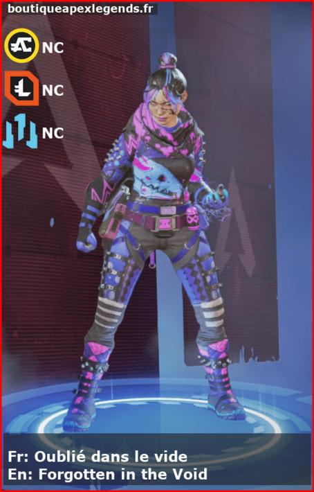 skin pour wraith: Oublié dans le vide en français ou Forgotten in the Void en anglais , du jeu apex legends