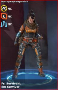 skin pour wraith: Survivant en français ou Survivor en anglais , du jeu apex legends