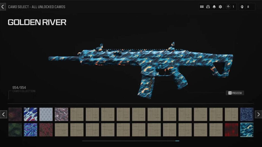 mw3 golden river camouflage