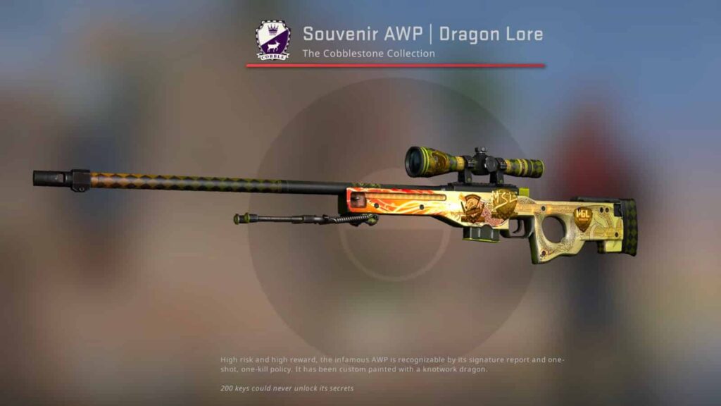 AWP Traditions des Dragons Souvenir : 50 000 $ - 200 000 $+ skins les plus chers de CS2 et CSGO