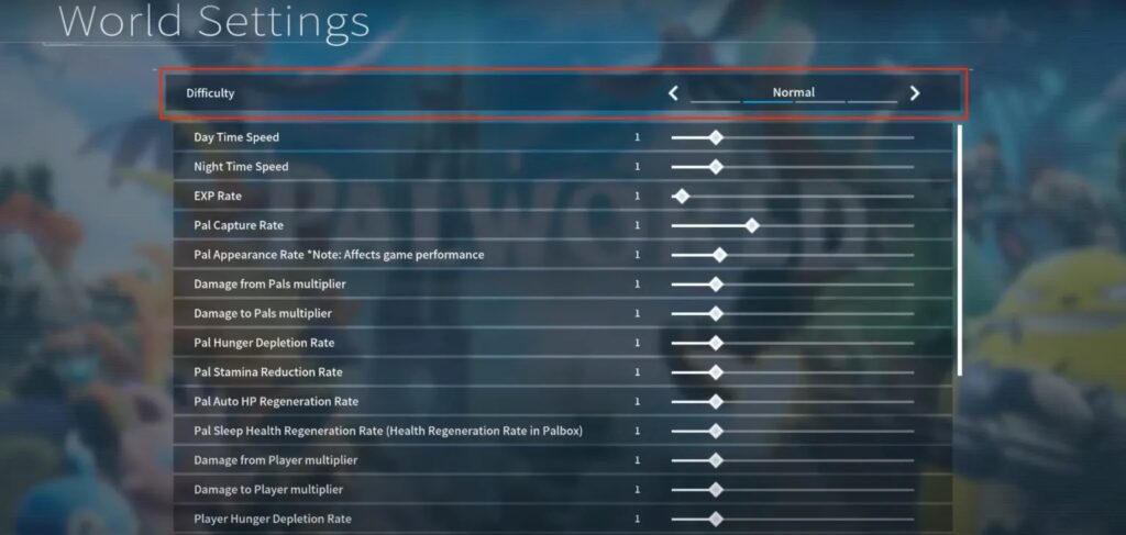 Modifiez vos paramètres de difficulté de Palworld
