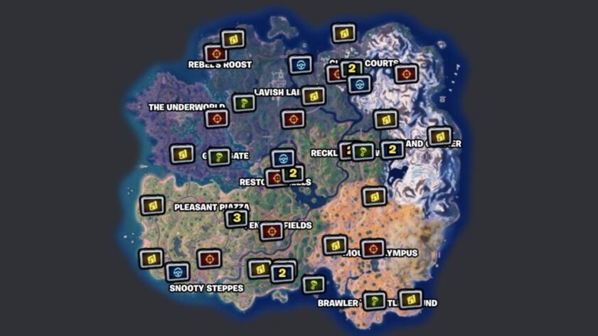 carte les Briefings de l'ombre fortnite