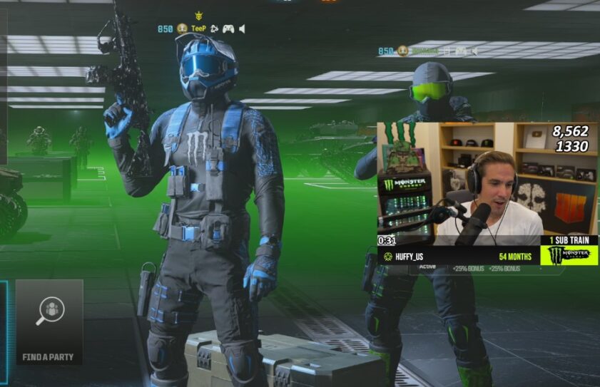 le skin Monster Energy bleu dans MW3 et Warzone